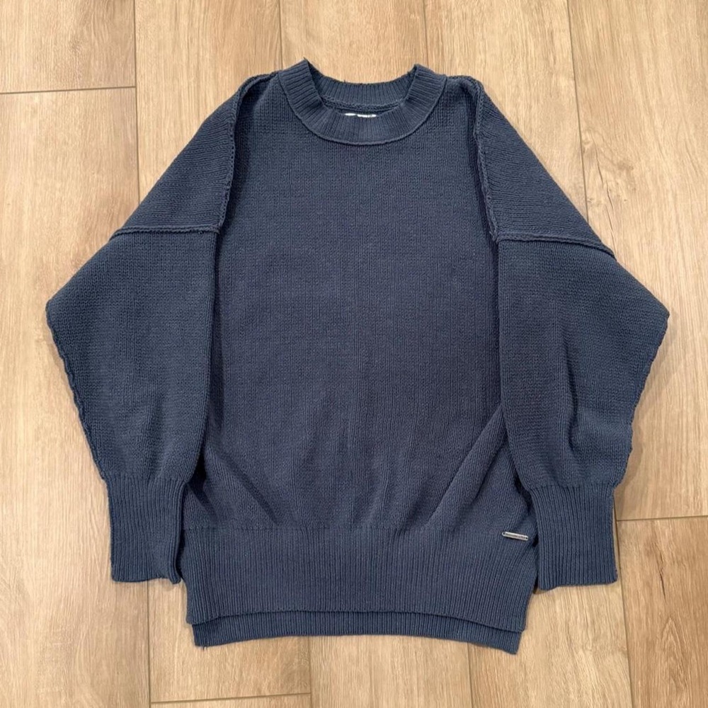 Abercrombie & Fitch Soft A&F Collection navy blue crew neck sweater Size Small